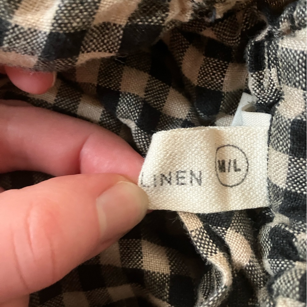 NotPerfectLinen Athens drawstring gingham pants (… - image 5